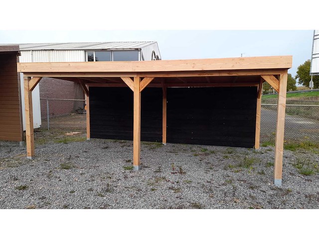 Overkapping met achterwand 500x300 cm - afbeelding 8 van  12