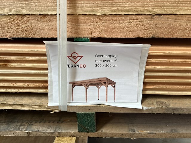 Overkapping met overstek 300x500cm, verando - afbeelding 4 van  10