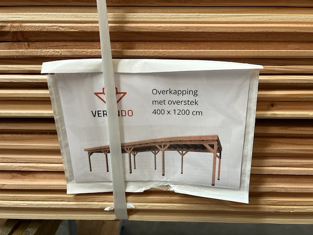 Overkapping met overstek 400x1200cm, verando - afbeelding 3 van  10