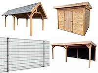 Overkappingen, tuinhuizen, carports, blokhutten en hekwerken