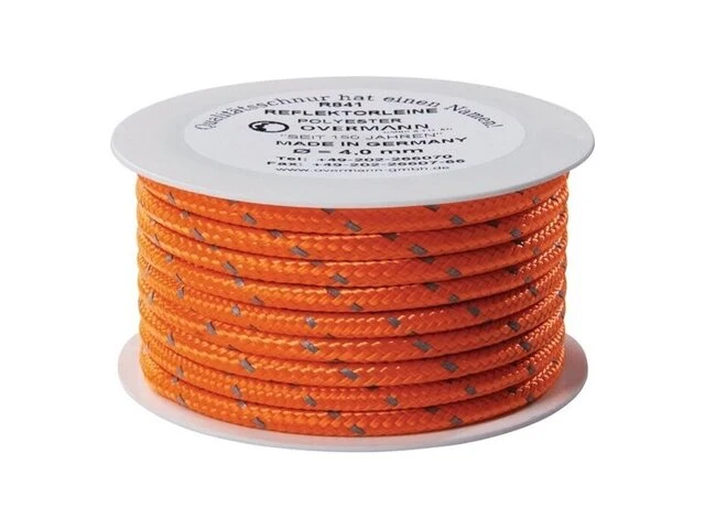 Overmann reflectorkoord veiligheidsreflector - 50m x 6mm - oranje - afbeelding 1 van  1