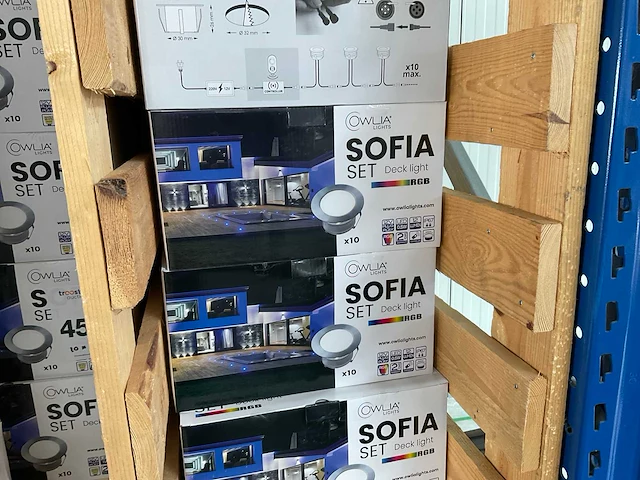 Owlia sofia rgb vlonder led spots (11x) - afbeelding 1 van  3