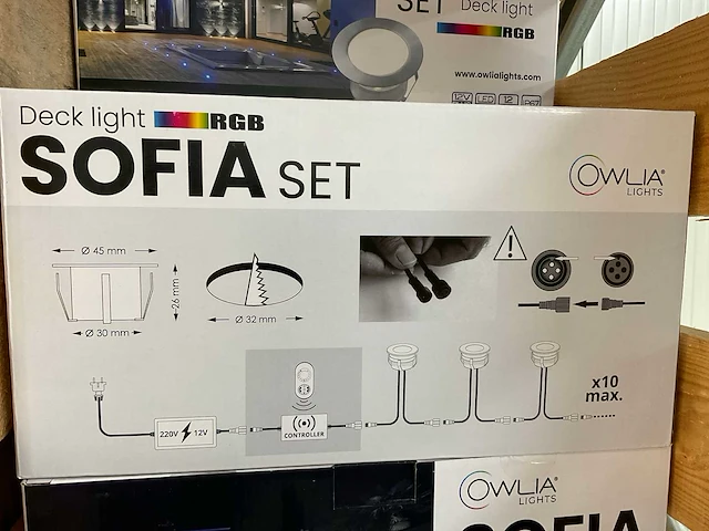 Owlia sofia rgb vlonder led spots (11x) - afbeelding 3 van  3