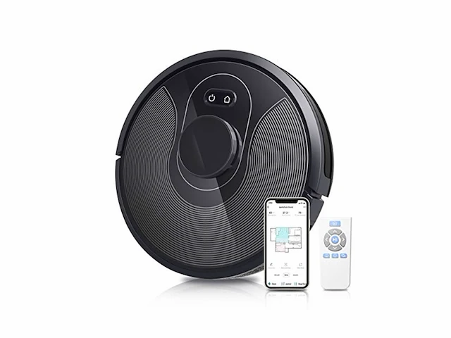 Ozeanos otvcr1 stofzuigerrobot met dweilfunctie google home, compatibel met alexa, 32 w, 600 ml zwart - afbeelding 1 van  5