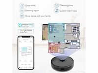 Ozeanos otvcr1 stofzuigerrobot met dweilfunctie google home, compatibel met alexa, 32 w, 600 ml zwart - afbeelding 3 van  5