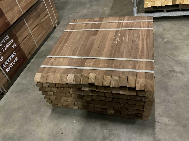 Paal geschaafd 60x60 azobe (160x) - afbeelding 4 van  5