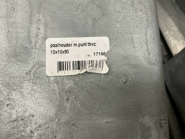 Paalhouder verzinkt (9x) - afbeelding 3 van  3