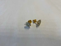 Paar 20 krt geelgouden rozetoorknoppen - afbeelding 1 van  4