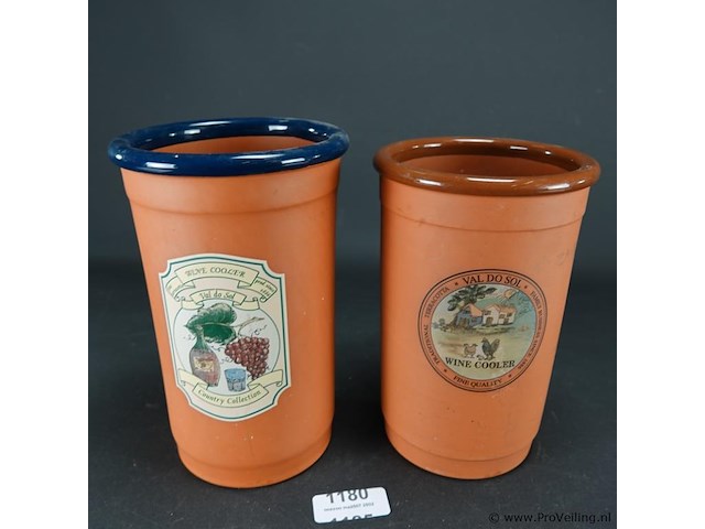 Paar aardewerk wijnkoelers - afbeelding 1 van  5
