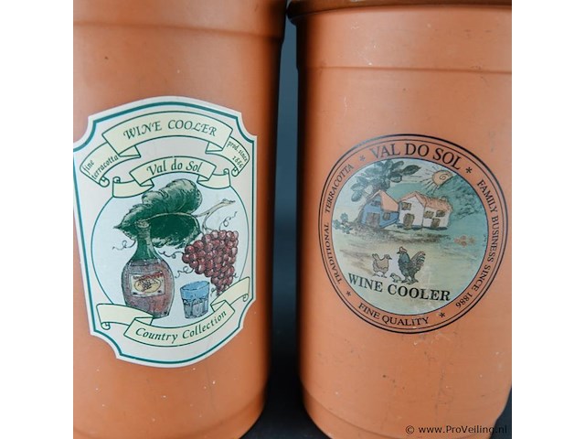Paar aardewerk wijnkoelers - afbeelding 4 van  5