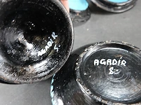 Paar agadir marokkaanse aardewerk dekseldozen - afbeelding 5 van  5