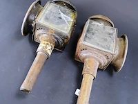 Paar antieke koetslampen - afbeelding 3 van  5
