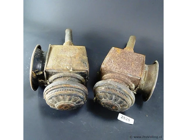 Paar antieke koetslampen - afbeelding 5 van  5