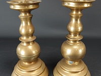 Paar antieke penkandelaren - afbeelding 1 van  5