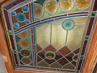 Paar art deco glas in lood ramen - afbeelding 4 van  5