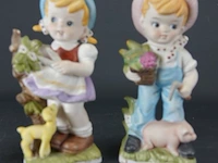 Paar biscuitporseleinen kinderen - afbeelding 1 van  5