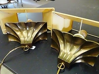 Paar brons/koperen wandlampen - afbeelding 3 van  5