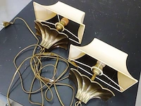 Paar brons/koperen wandlampen - afbeelding 5 van  5