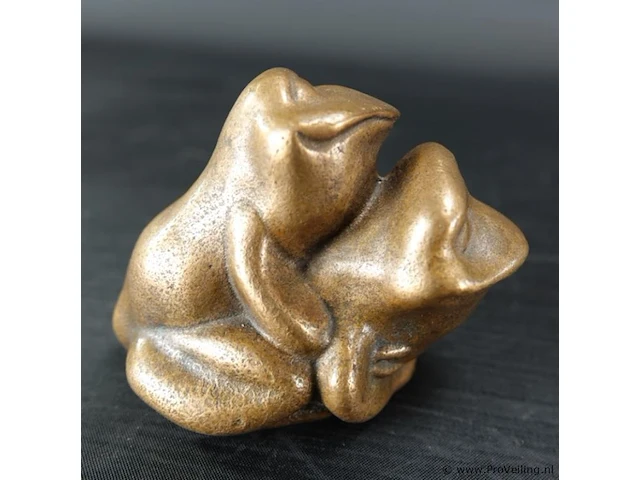 Paar bronzen kama sutra kikkers - afbeelding 3 van  5