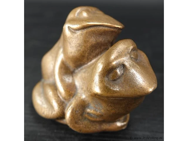 Paar bronzen kama sutra kikkers - afbeelding 4 van  5
