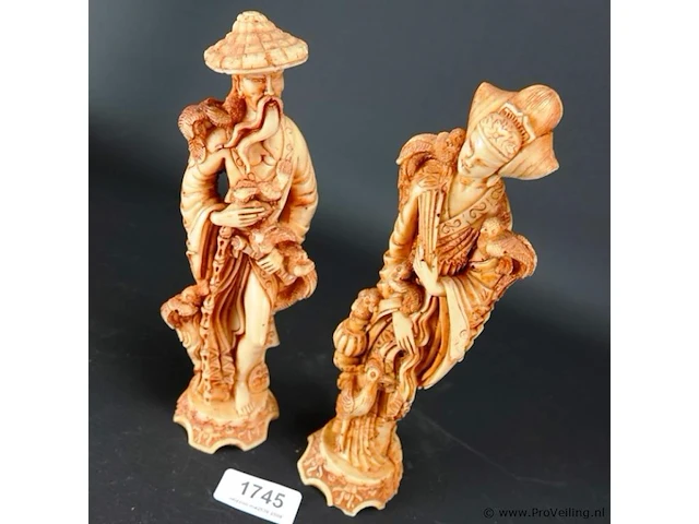 Paar chinese sculpturen - afbeelding 2 van  5