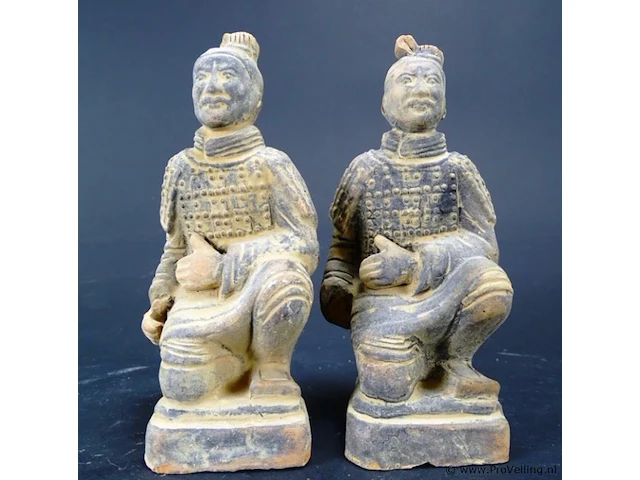 Paar chinese terracotta strijders - afbeelding 2 van  5