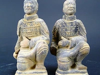 Paar chinese terracotta strijders - afbeelding 2 van  5