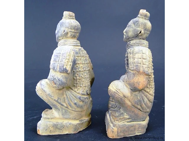 Paar chinese terracotta strijders - afbeelding 3 van  5