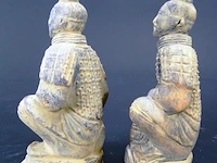 Paar chinese terracotta strijders - afbeelding 3 van  5