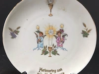 Paar duits porseleinen communie borden - afbeelding 2 van  5