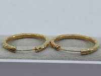 Paar gouden oorbellen, 18 karaats - afbeelding 5 van  7