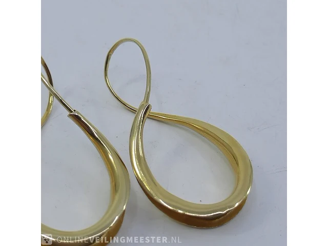 Paar gouden oorbellen, 18 karaats - afbeelding 4 van  10