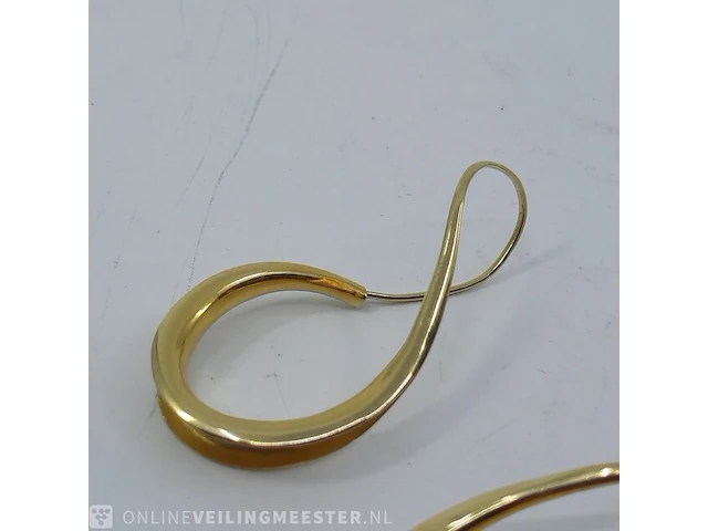 Paar gouden oorbellen, 18 karaats - afbeelding 10 van  10