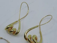 Paar gouden oorringen, 14 karaats - afbeelding 2 van  10