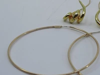 Paar gouden oorringen, 14 karaats - afbeelding 3 van  10