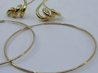 Paar gouden oorringen, 14 karaats - afbeelding 4 van  10
