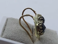 Paar gouden oorstekers, 14 karaats - afbeelding 8 van  11