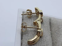 Paar gouden oorstekers, 14 karaats - afbeelding 4 van  8