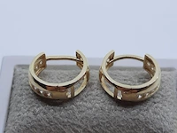Paar gouden oorstekers, 14 karaats - afbeelding 2 van  7