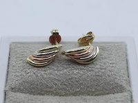 Paar gouden oorstekers, 14 karaats - afbeelding 1 van  9