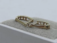 Paar gouden oorstekers, 14 karaats - afbeelding 5 van  7