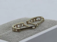 Paar gouden oorstekers, 14 karaats - afbeelding 6 van  7