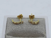 Paar gouden oorstekers, 14 karaats - afbeelding 1 van  8