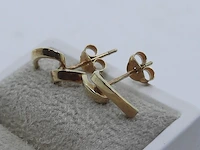 Paar gouden oorstekers, 14 karaats - afbeelding 2 van  9