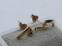 Paar gouden oorstekers, 14 karaats - afbeelding 3 van  9