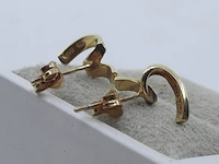 Paar gouden oorstekers, 14 karaats - afbeelding 5 van  9