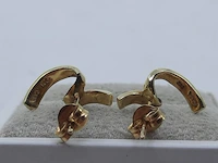 Paar gouden oorstekers, 14 karaats - afbeelding 6 van  9