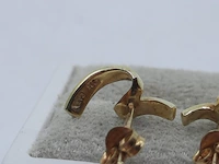 Paar gouden oorstekers, 14 karaats - afbeelding 7 van  9