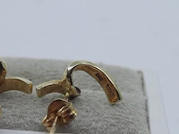 Paar gouden oorstekers, 14 karaats - afbeelding 8 van  9