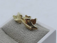 Paar gouden oorstekers, 14 karaats - afbeelding 2 van  8